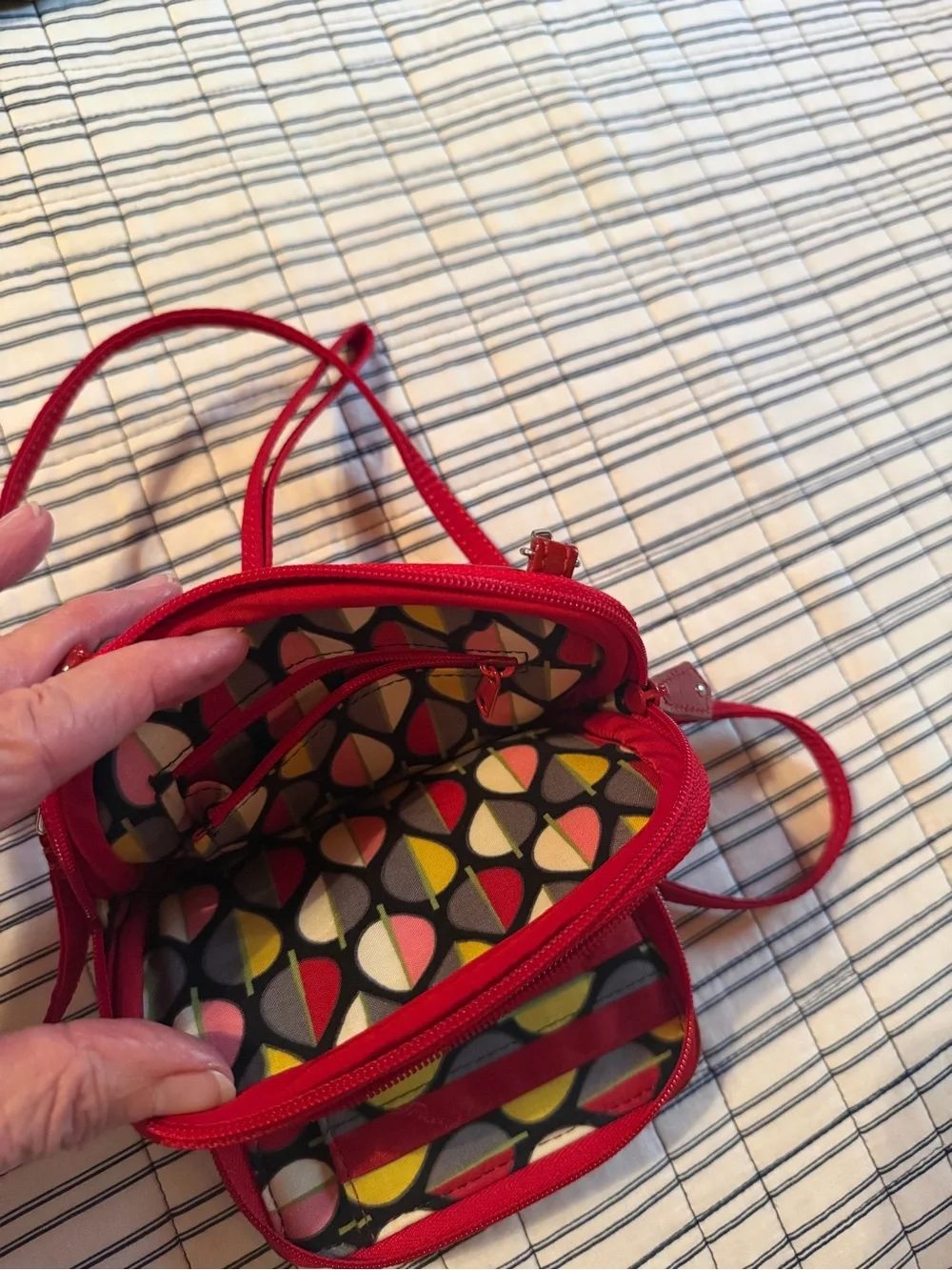 Vera Bradley Red Wristlet/cross body